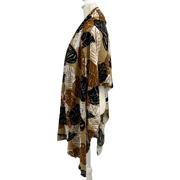 Casual Movements 4 Way Multiwear Scarf Wrap OS Brown Black Tropical Coastal Boho - Picture 5 of 11
